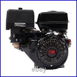 Gas Engine 4 Stroke 15HP 420CC Horizontal Shaft Recoil Manual Pull Start Motor