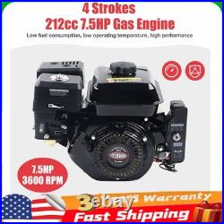 Gas Engine Electric Start Side Shaft Motor OHV Gasoline Engine 3600RPM 7.5HP USA