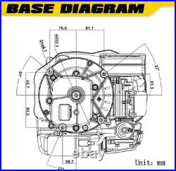 Gas Engine Vertical Shaft, 4.4HP 173Cc 4-Stroke OHV Gas Motor with Primer for La