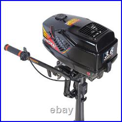 HANGKAI 3.6HP 2 Stroke Outboard Motor Gas Boat Engine Water Cooling Short Shaft