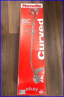 Homelite 2-Cycle Engine Dual Line 17in Curved Shaft Gas Lawn Trimmer Bump Feed