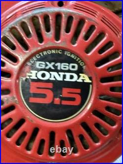 Honda GX160 5.5HP Gas Engine Horizontal 3/4 Keyed Shaft Tested Working