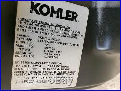 Kohler Command Pro 25 Electric start Gas Engine Motor Front&Back 1 inch shafts