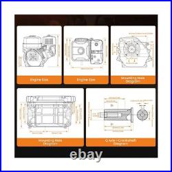 MaXpeedingrods 7HP 212cc Gas Engine, 4 Stroke OHV Horizontal Shaft Gasoline E