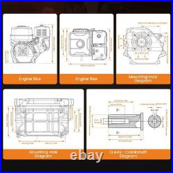 MaXpeedingrods 7HP 212cc Gas Engine, Electric Start 4 Stroke OHV Horizontal Sh