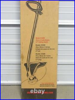 NEW! YARD MACHINES 31cc GAS STRING WEED TRIMMER, 17 PATH, 2-CYCLE CURVED SHAFT