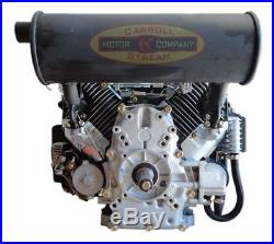 New 20 HP V-twin Gas Engine 614cc Electric Start 1-1/8 Side Shaft Small Motor