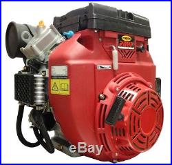 New 20 HP V-twin Gas Engine Electric Start 1-1/8 Side Shaft Small Motor Recoil