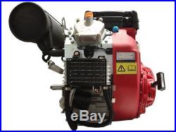 New 20hp V-twin Gas Engine Electric Start 1 Side Shaft Small Motor Recoil 614cc