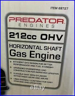 New Sealed Box Predator Engines 212cc OHV Horizontal Shaft Gas Engine 3800 RPM