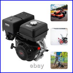 OHV Horizontal Shaft Gas Engine Recoil Start 4-Stroke Gasoline Motor 420cc 15HP