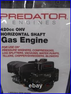 PREDATOR 13 HP 420cc OHV Horizontal Shaft Gas Engine EPA Powerful Splitter Pumps