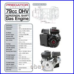 PREDATOR 3 HP (79cc) OHV Horizontal Shaft Gas Engine, EPA