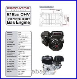Predator 6.5 HP (212cc) OHV Horizontal Shaft Gas Engine EPA