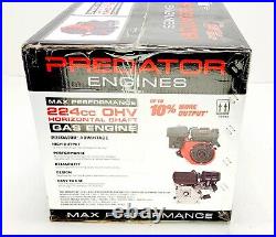 Predator 6.6 HP 224cc Max Performance OHV Horizontal Shaft Gas Engine Motor 224