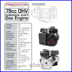 Predator Engines 3 HP 79cc OHV Horizontal Shaft Gas Engine, EPA