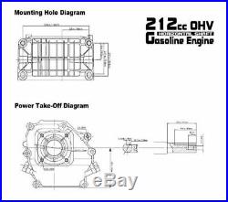 Sigma 6.5HP 212CC OHV Horizontal Shaft Gas Engine For Vacuums Chipper Shredders
