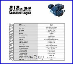 Sigma 6.5 HP 212CC OHV Horizontal Shaft Gas Engine For Compressor Log Splitter
