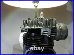 Small Gas Engine Cut Out Mechanical Lamp Light, Can See Piston And Crank Shaft