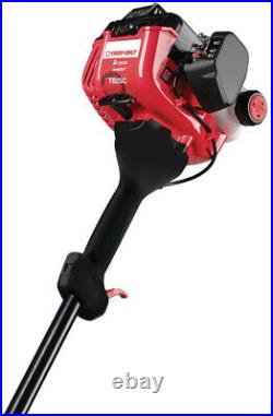 Troy-Bilt Gas Trimmer 25 cc 2-Cycle Engine Curved Shaft Fixed Line Trimmer Head