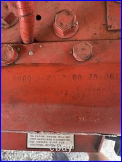 VINTAGE BRIGGS & STRATTON 8hp OLD Gas ENGINE Snowblower Motor Side shaft 1979