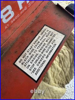 VINTAGE BRIGGS & STRATTON 8hp OLD Gas ENGINE Snowblower Motor Side shaft 1979