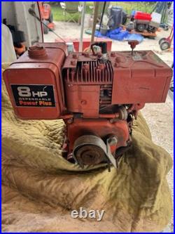 VINTAGE BRIGGS & STRATTON 8hp OLD Gas ENGINE Snowblower Motor Side shaft 1979
