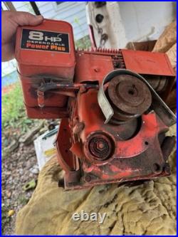 VINTAGE BRIGGS & STRATTON 8hp OLD Gas ENGINE Snowblower Motor Side shaft 1979