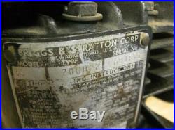 Vintage 1951 Rope Start Cast Iron Briggs Stratton Horizontal Shaft 5S Gas Engine