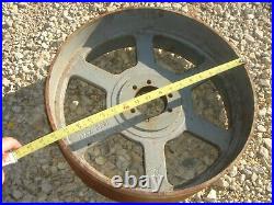 Vintage Antique Cast Iron 18 Flat Belt Pulley Line Shaft Gas Hit Miss Engine