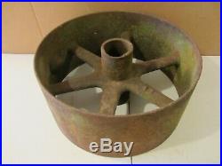 Vintage Antique Cast Iron 18 Flat Belt Pulley Line Shaft Gas Hit Miss Engine 8