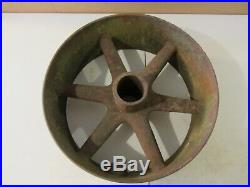 Vintage Antique Cast Iron 18 Flat Belt Pulley Line Shaft Gas Hit Miss Engine 8