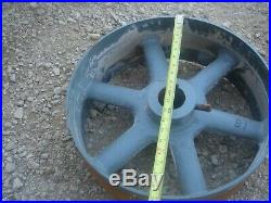 Vintage Antique Cast Iron 20 Flat Belt Pulley Line Shaft Gas Hit Miss Engine