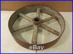 Vintage Antique Cast Iron 20 Flat Belt Pulley Line Shaft Gas Hit Miss Engine 4