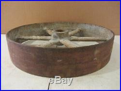 Vintage Antique Cast Iron 20 Flat Belt Pulley Line Shaft Gas Hit Miss Engine 4