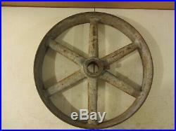 Vintage Antique Cast Iron 20 Flat Belt Pulley Line Shaft Gas Hit Miss Engine 4