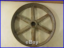 Vintage Antique Cast Iron 20 Flat Belt Pulley Line Shaft Gas Hit Miss Engine 4