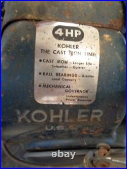 Vintage Kohler K91 Horizontal Shaft Engine, 4 Hp. Electric Start. Runs