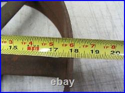 Vtg Antique Cast Iron Flat Belt Pulley Line Shaft Gas Hit Miss Engine Drive 18x6