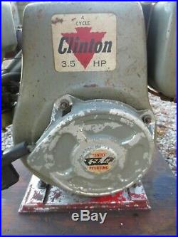 Vtg CLINTON 3.5 HP Gas Engine 404 0100 Horizontal Shaft L R H Labaw Pump Go Kart