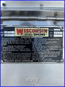Wisconsin VG4D 37Hp Air Cooled Heavy Duty Gas Engine 1 3/4 Shaft Electric Start